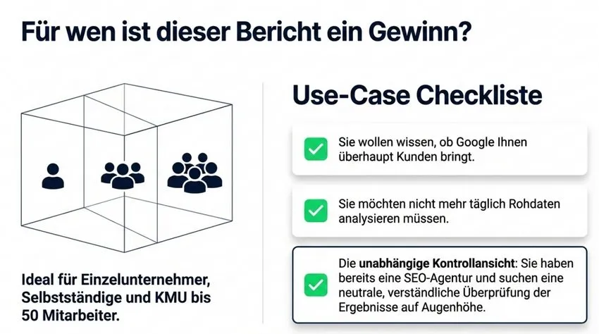 Für wen der kostenlose SEO-Bericht besonders geeignet ist