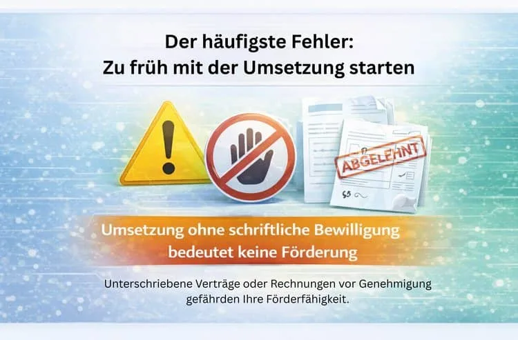 Der häufigste Fehler Zu früh mit der Umsetzung starten